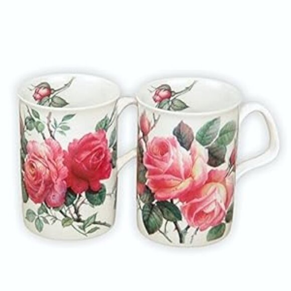 Roy Kirkham English Rose Bone China Tea Mug Set of 3. Set of 2 sells $49 Amazon - Picture 1 of 1